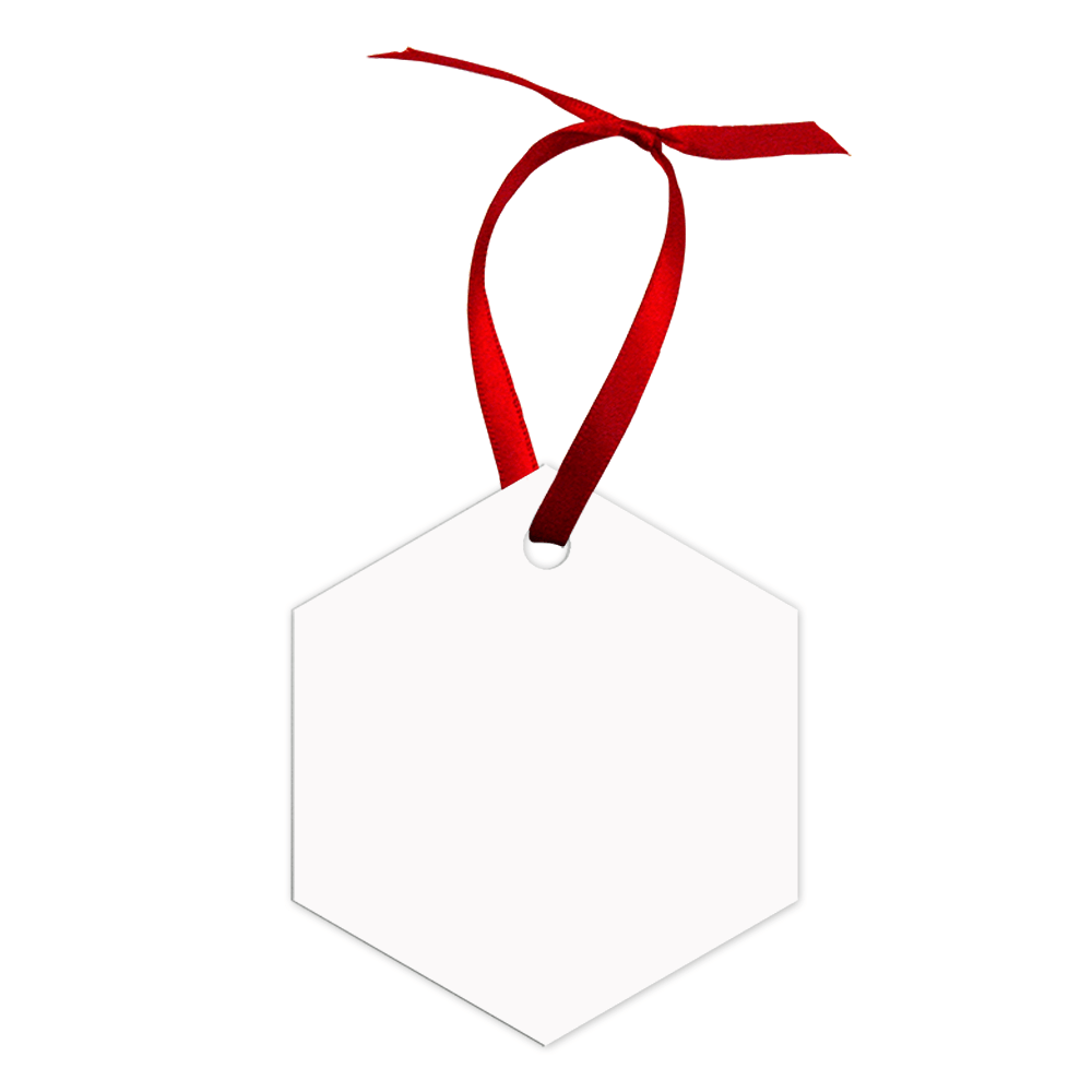 Unisub 2.6" x 3" Hexagon Sublimation Aluminum Ornament - HeatPressNation