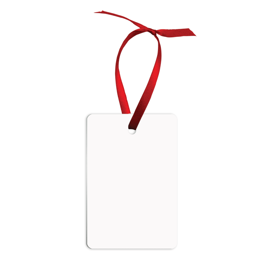 Unisub 2" x 3" Vertical Rectangle Sublimation Aluminum Ornament - HeatPressNation