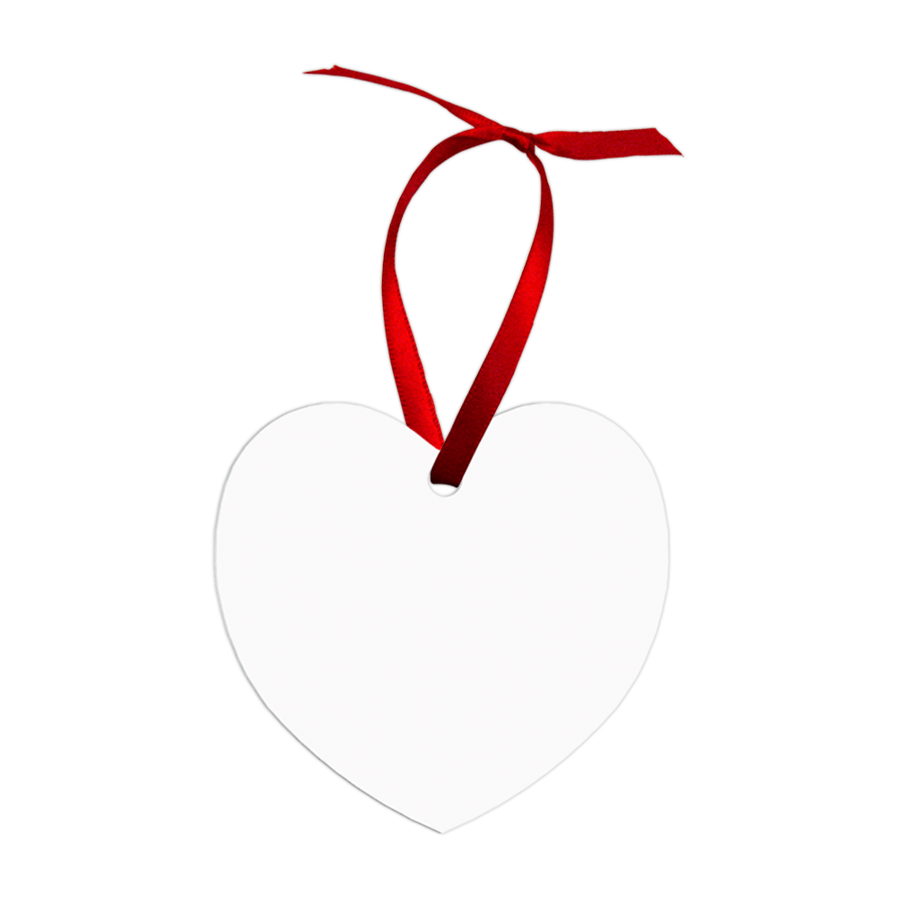 Unisub 2.87" x 3" Heart Sublimation Aluminum Ornament - HeatPressNation