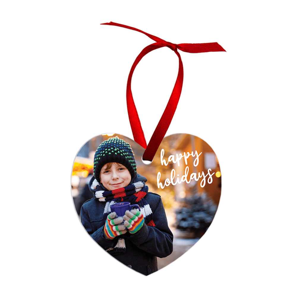 Unisub 2.87" x 3" Heart Sublimation Aluminum Ornament - HeatPressNation