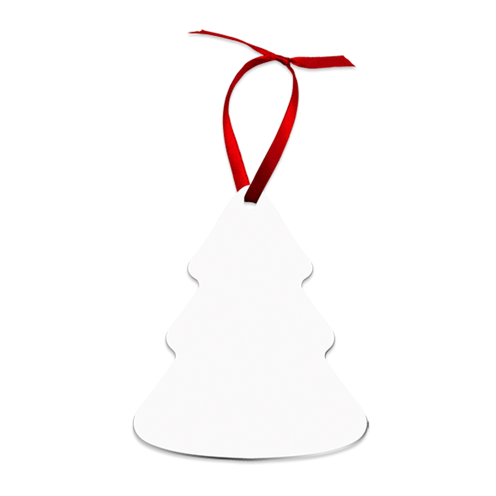 Unisub 3.38" x 3.95" Tree Sublimation Aluminum Ornament - HeatPressNation