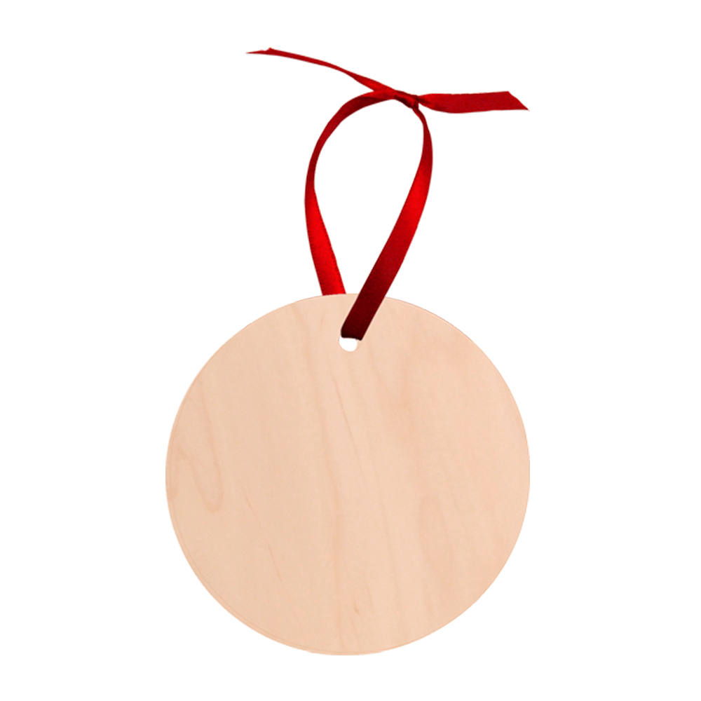 Unisub 2.75" Round Sublimation Maple Ornament - HeatPressNation