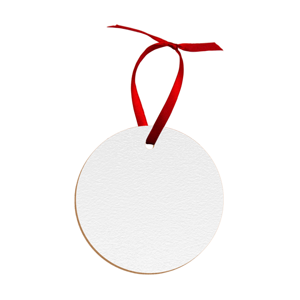 Unisub 2.75" Round Sublimation Textured Hardboard Ornament - HeatPressNation