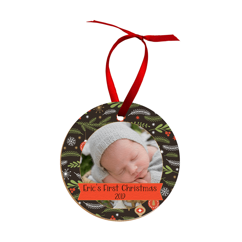 Unisub 2.75" Round Sublimation Textured Hardboard Ornament - HeatPressNation