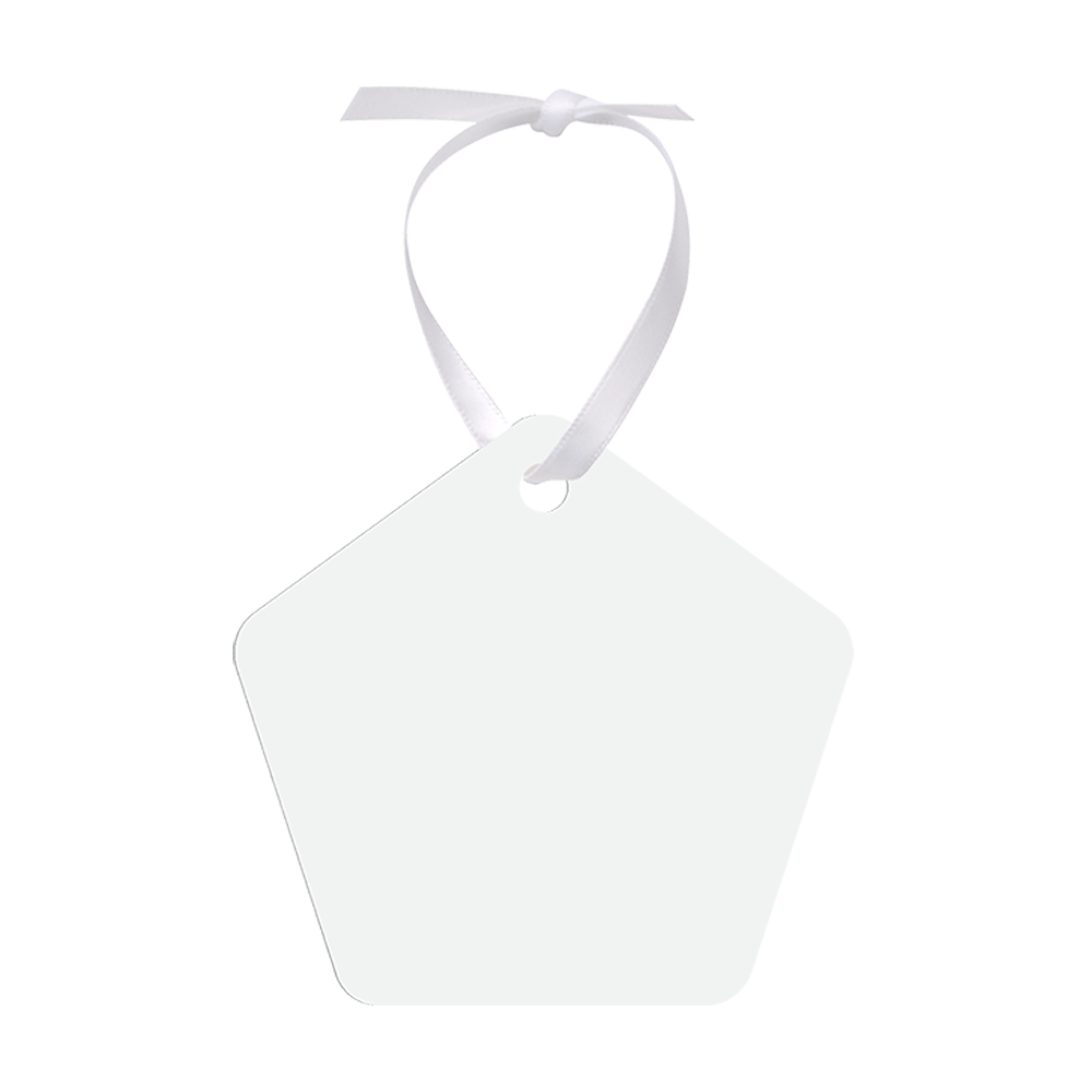 Unisub 2.74" x 2.87" Pentagon Sublimation Aluminum Ornament - HeatPressNation