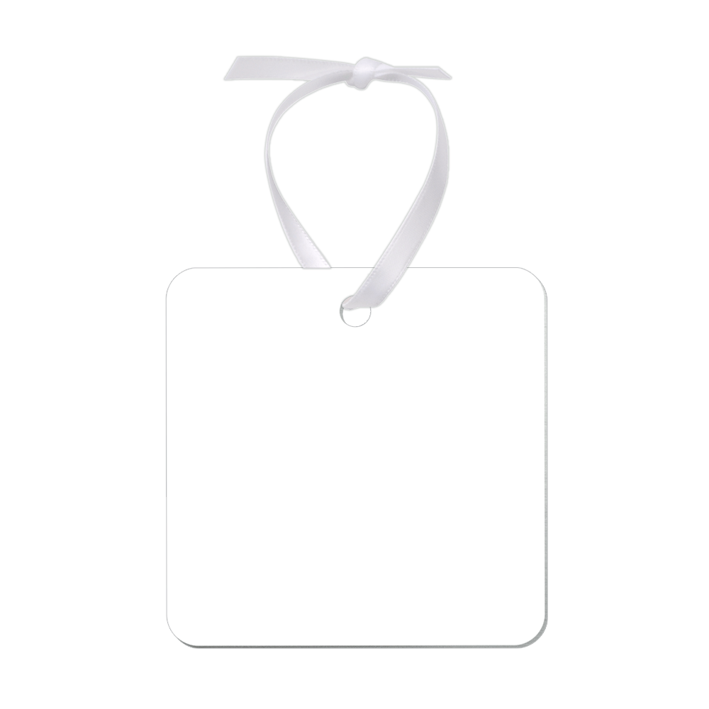 Unisub 2.75" x 2.75" Square Sublimation Aluminum Ornament - HeatPressNation