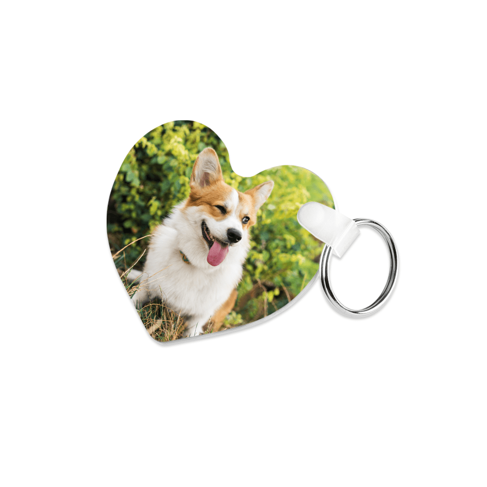 Unisub 2.5" x 2.25" Heart Sublimation FRP Keychain - HeatPressNation