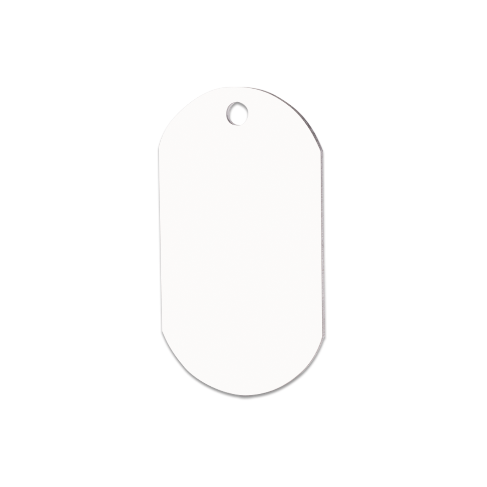 Unisub 1.13" x 2" Single Sided Sublimation Aluminum ID Tag - HeatPressNation