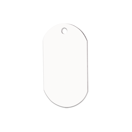 Unisub 1.13" x 2" Single Sided Sublimation Aluminum ID Tag - HeatPressNation