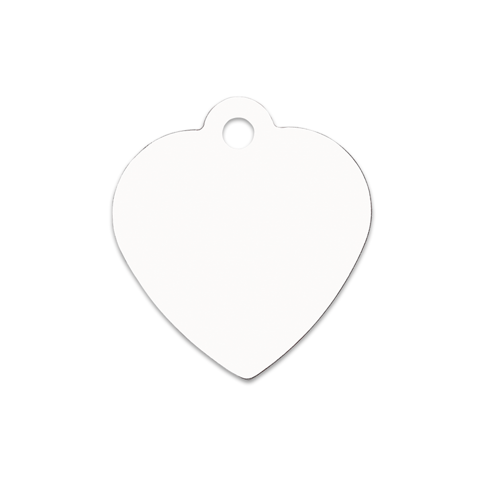 Unisub 1.25" x 1.38" Heart Sublimation Aluminum Pet Tag - HeatPressNation