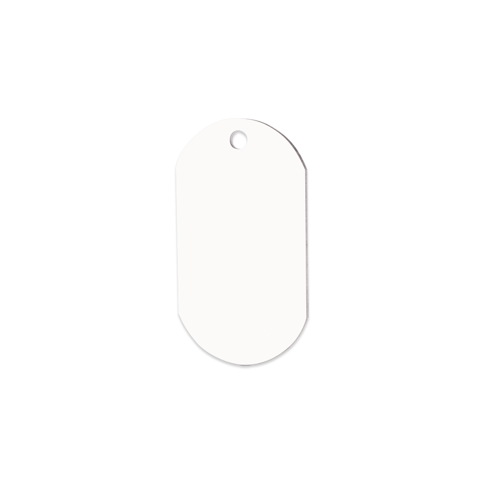 Unisub 1.15" x 2" Double Sided Sublimation Aluminum ID Tag - HeatPressNation