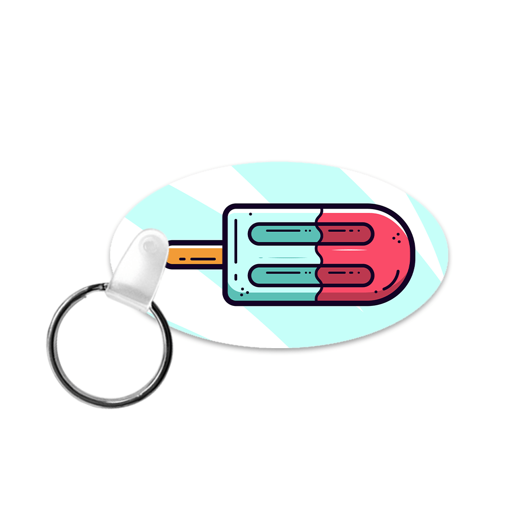 Unisub 1.375 x 2.5" Oval Sublimation Aluminum Keychain - HeatPressNation