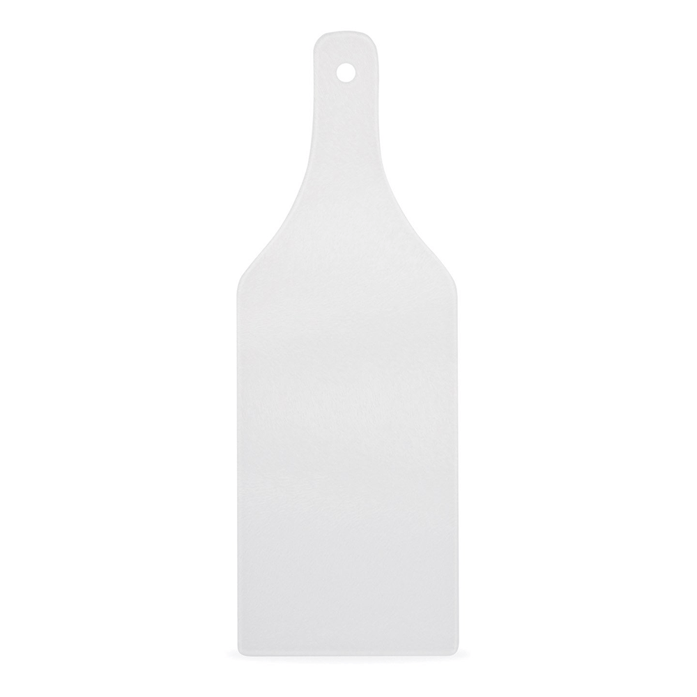 HPN SubliCraft 4.5" x 12.5" Wine Bottle Shaped Sublimation Glass Cutting Board - 48 per Case - HeatPressNation
