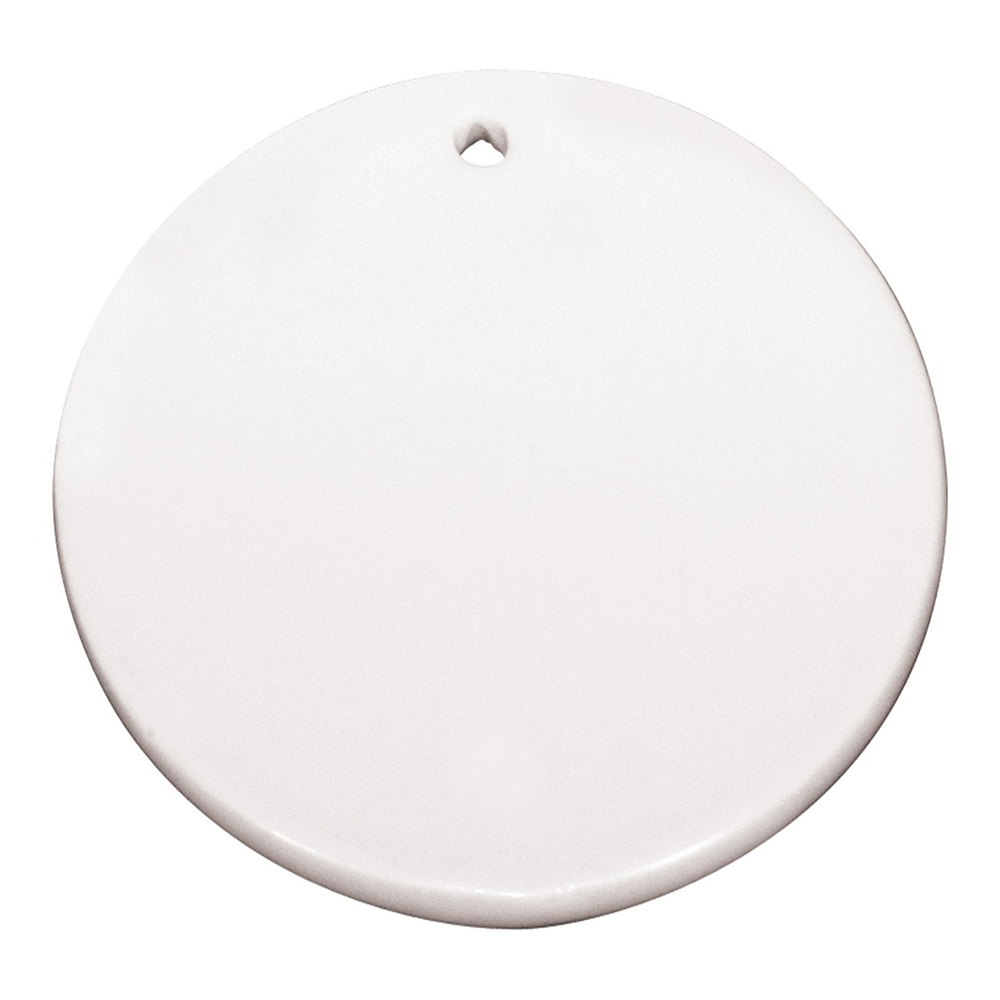 HPN SubliCraft 3" Round Sublimation Ceramic Ornament with Hole - HeatPressNation