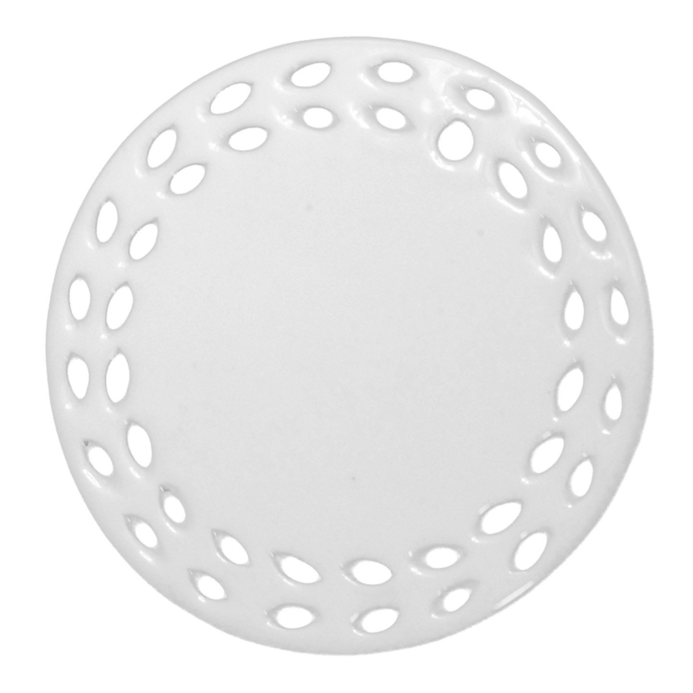 HPN SubliCraft 3" Round Doily Sublimation Ceramic Ornament with Leaf Lace - 100 per Case - HeatPressNation