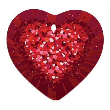 HPN SubliCraft 3" Heart Sublimation Ceramic Ornament with Hole - 100 per Case - HeatPressNation