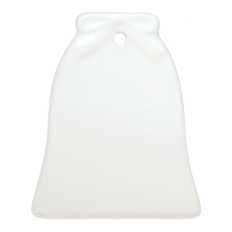 HPN SubliCraft 3" Bell Sublimation Ceramic Ornament with Hole - 100 per Case - HeatPressNation