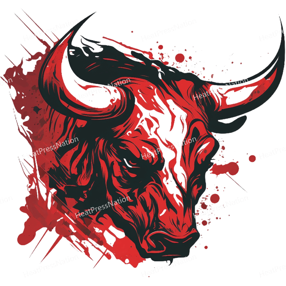 Angry Red Bull Design - HeatPressNation