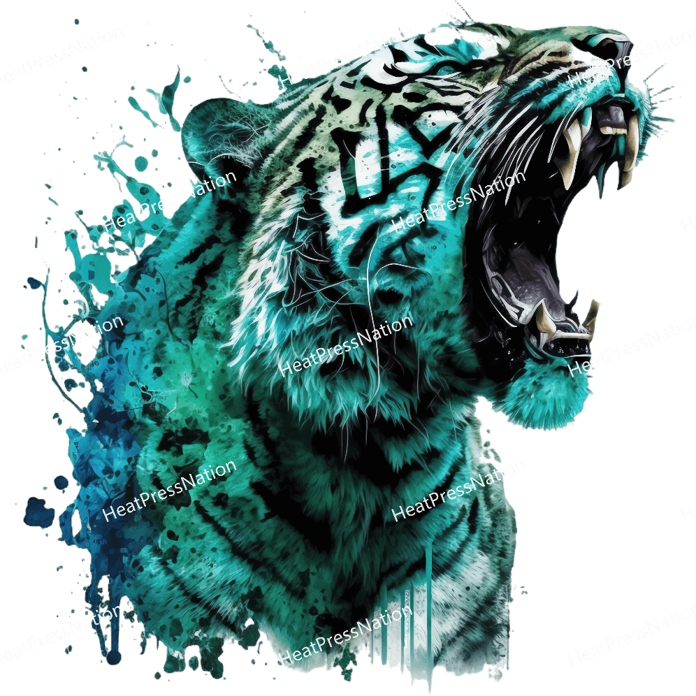 Right Tiger Head Design - HeatPressNation