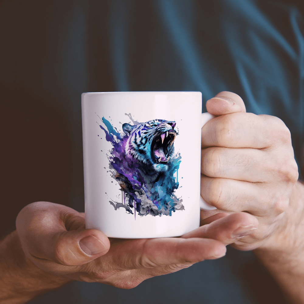 Colorful Roaring Tiger Design - HeatPressNation