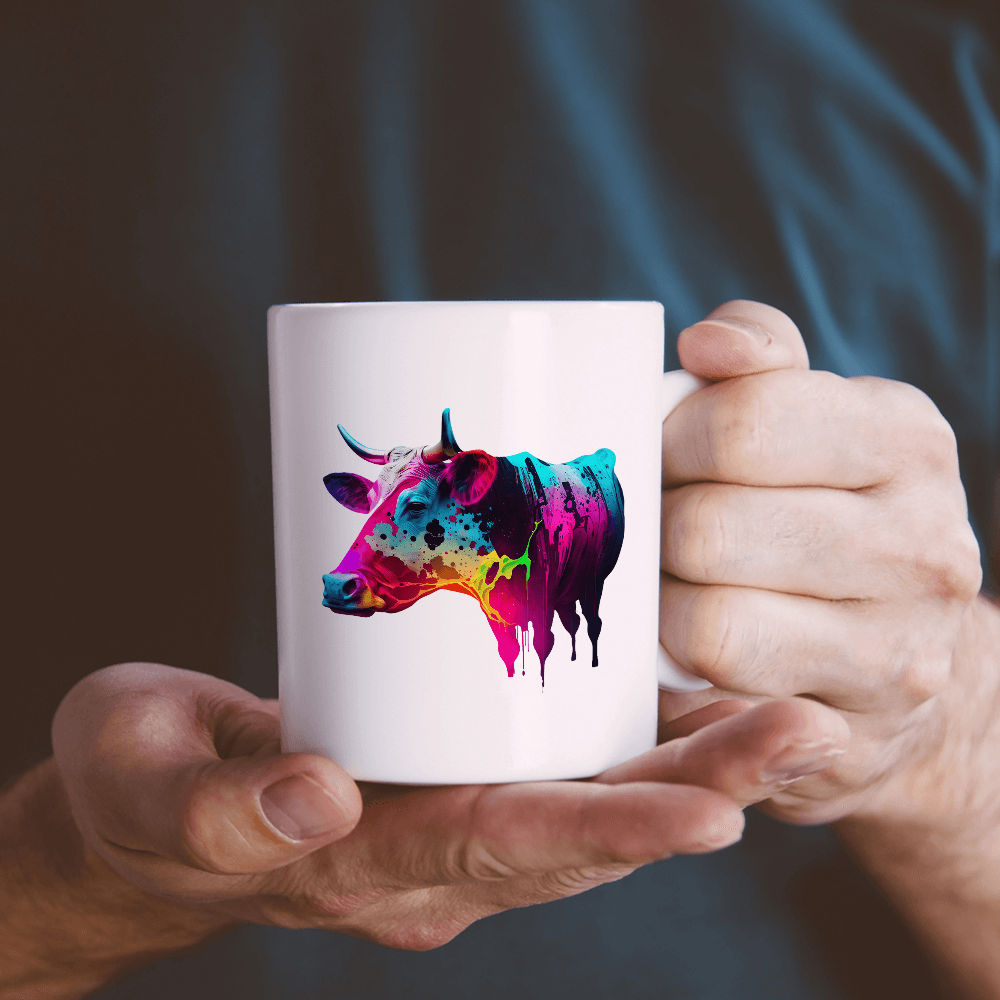 Spaltter Colorful Cow Design - HeatPressNation