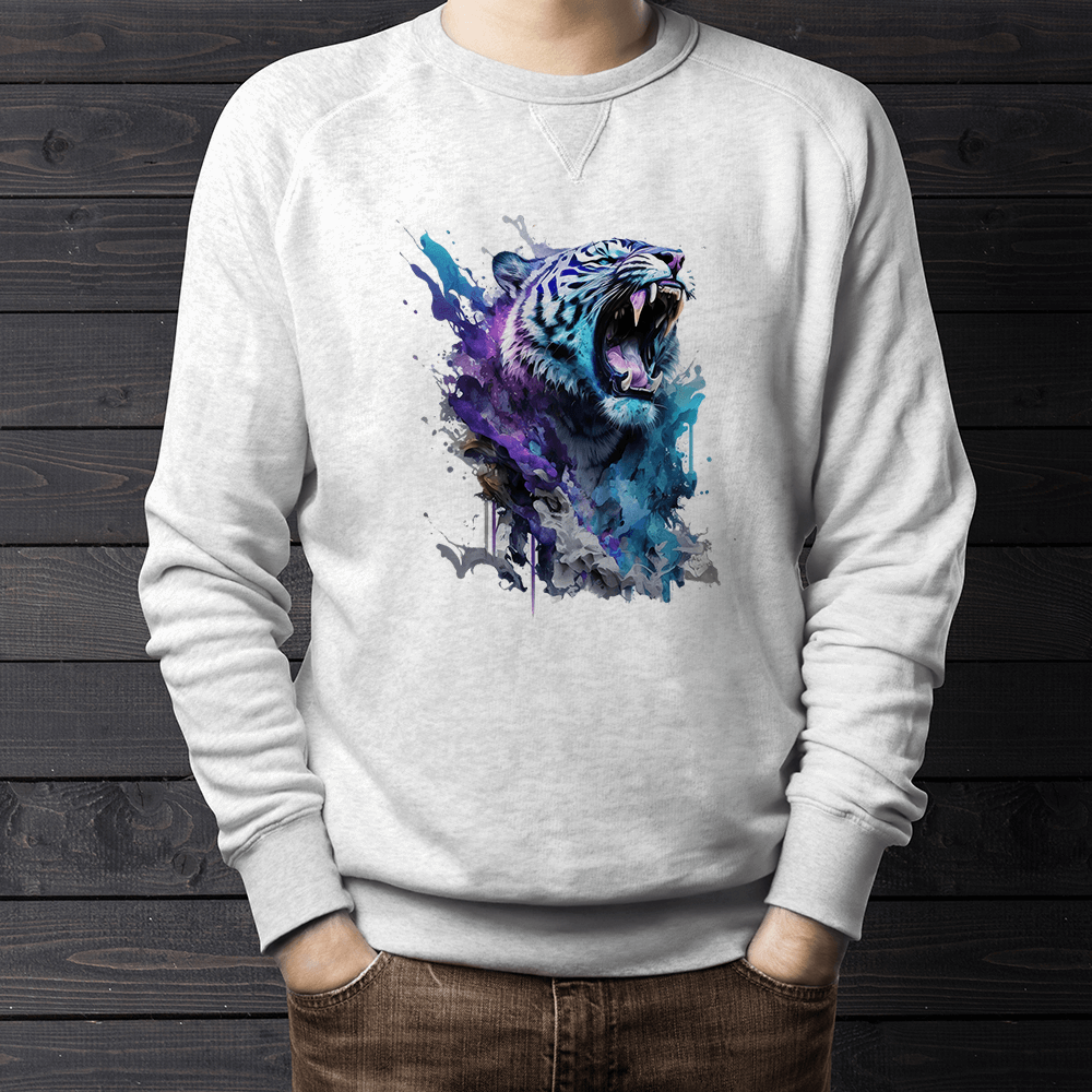 Colorful Roaring Tiger Design - HeatPressNation