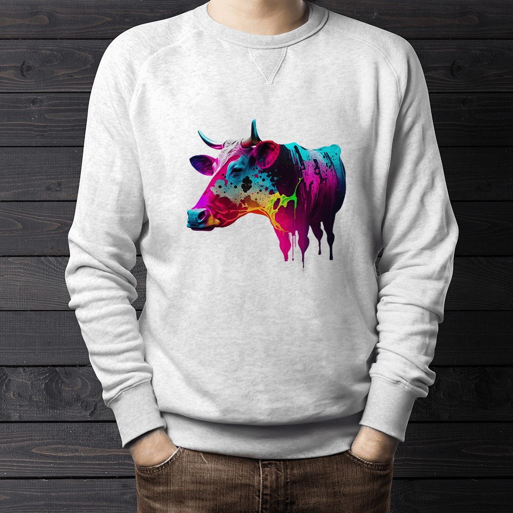 Spaltter Colorful Cow Design - HeatPressNation