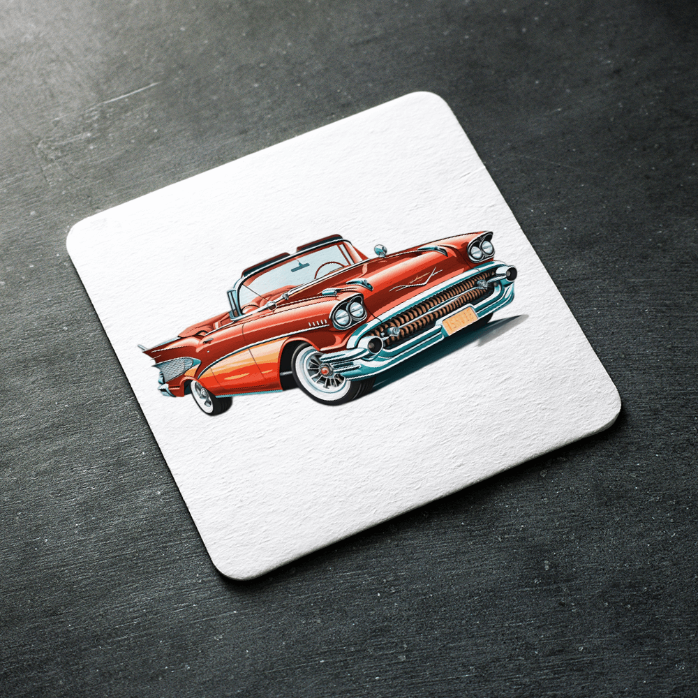 Classic Red Car Design - HeatPressNation