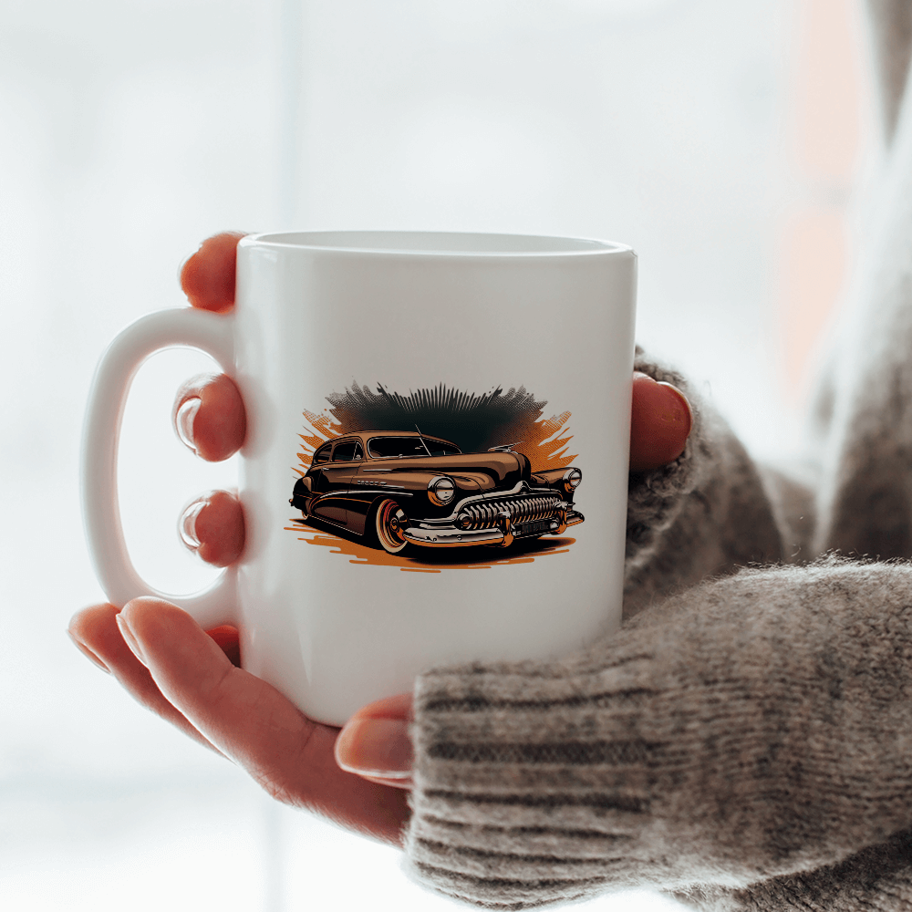 Classic Brown Car Design - HeatPressNation