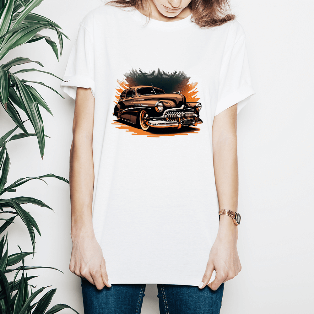 Classic Brown Car Design - HeatPressNation