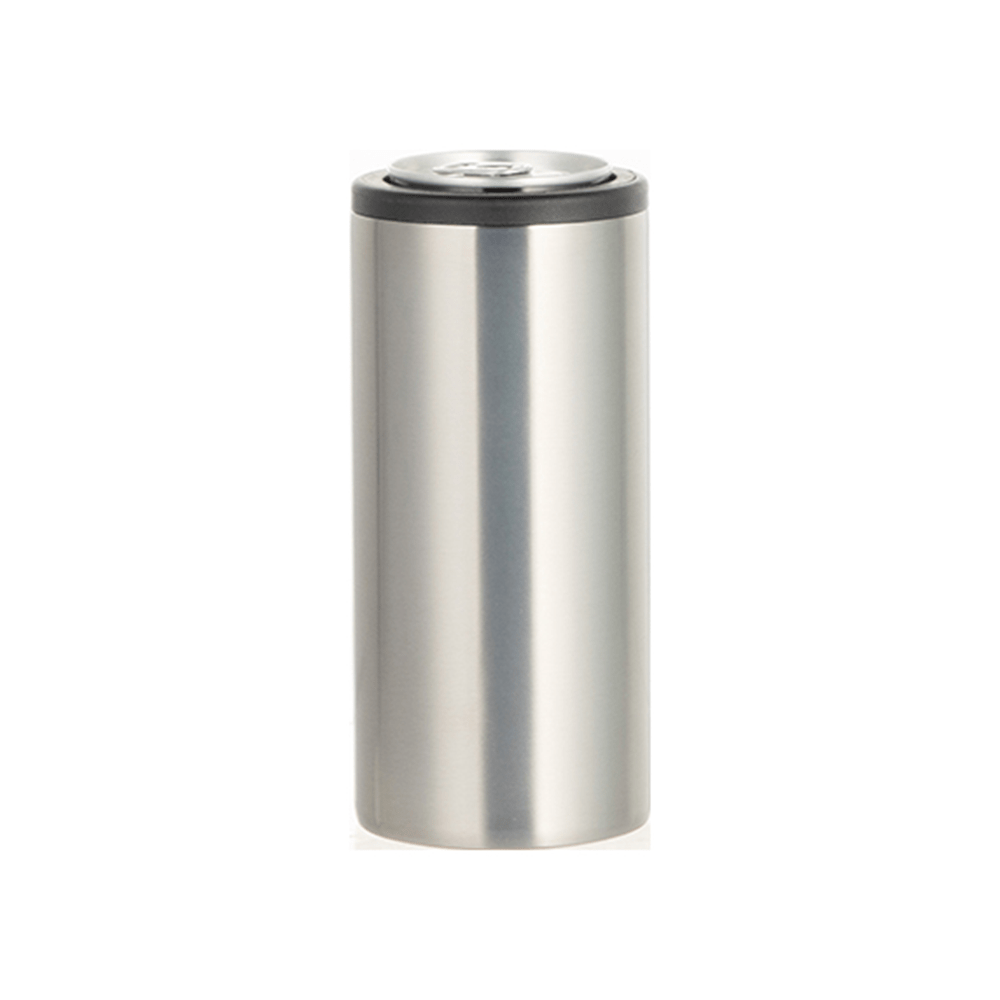 HPN SubliCraft Silver Sublimation Stainless Steel Can Cooler for Skinny 12 oz. Cans - HeatPressNation
