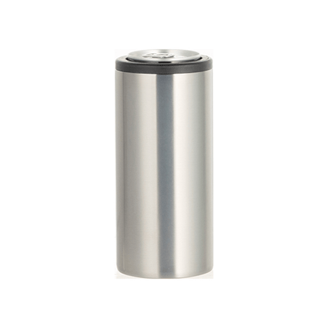 HPN SubliCraft Silver Sublimation Stainless Steel Can Cooler for Skinny 12 oz. Cans - HeatPressNation