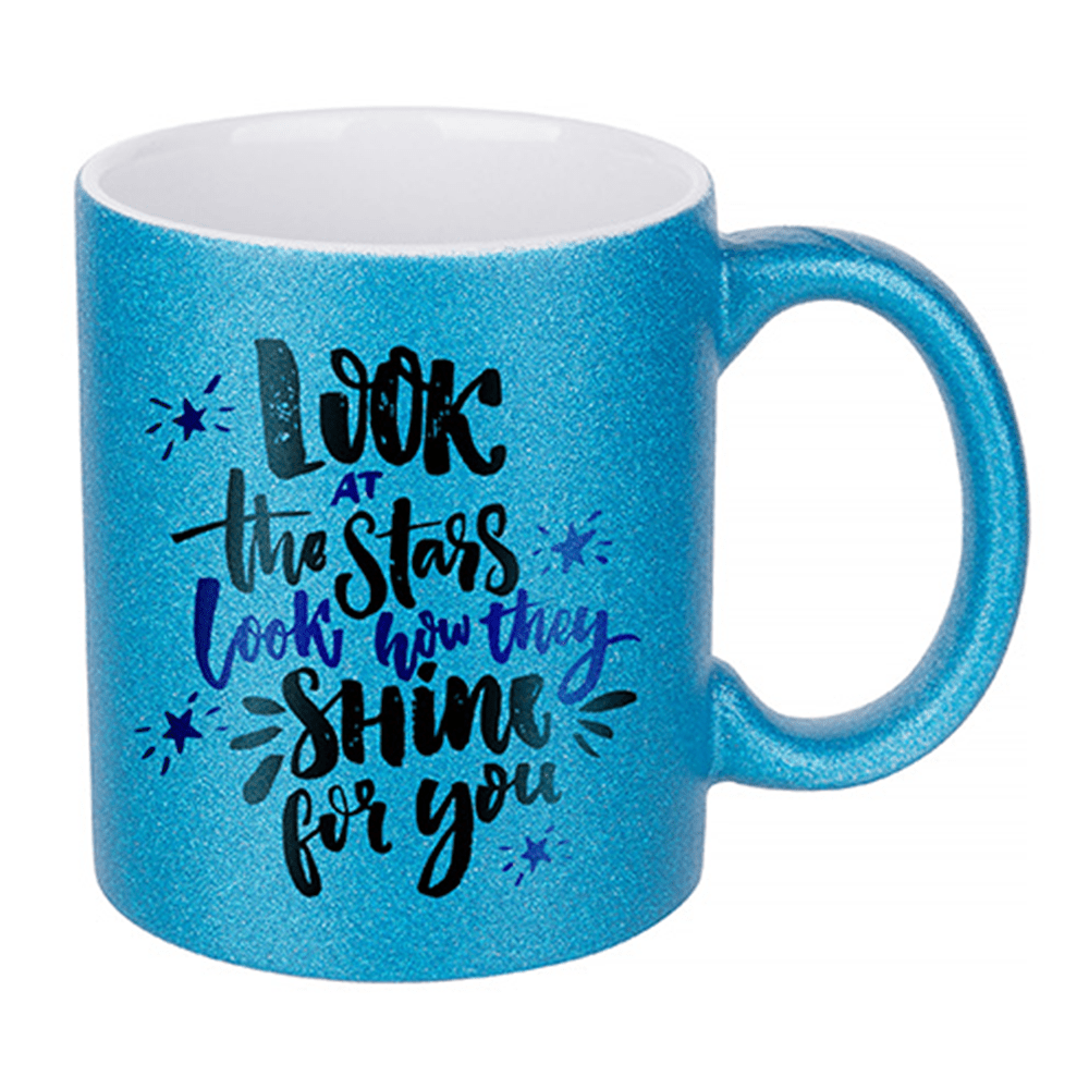 HPN SubliCraft 11 oz. Glitter Sublimation Ceramic Mug - 12 per case - HeatPressNation