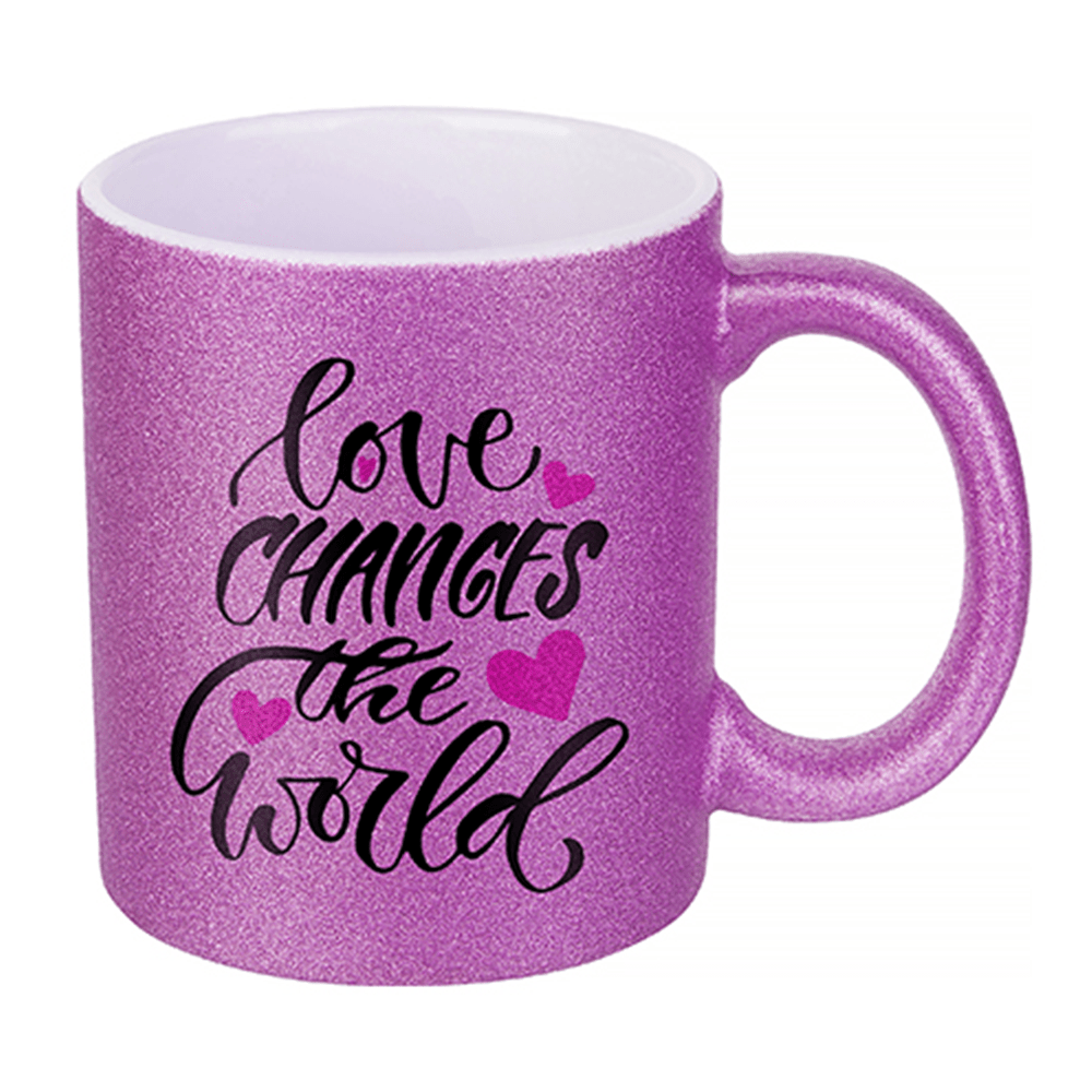 HPN SubliCraft 11 oz. Glitter Sublimation Ceramic Mug - 12 per case - HeatPressNation