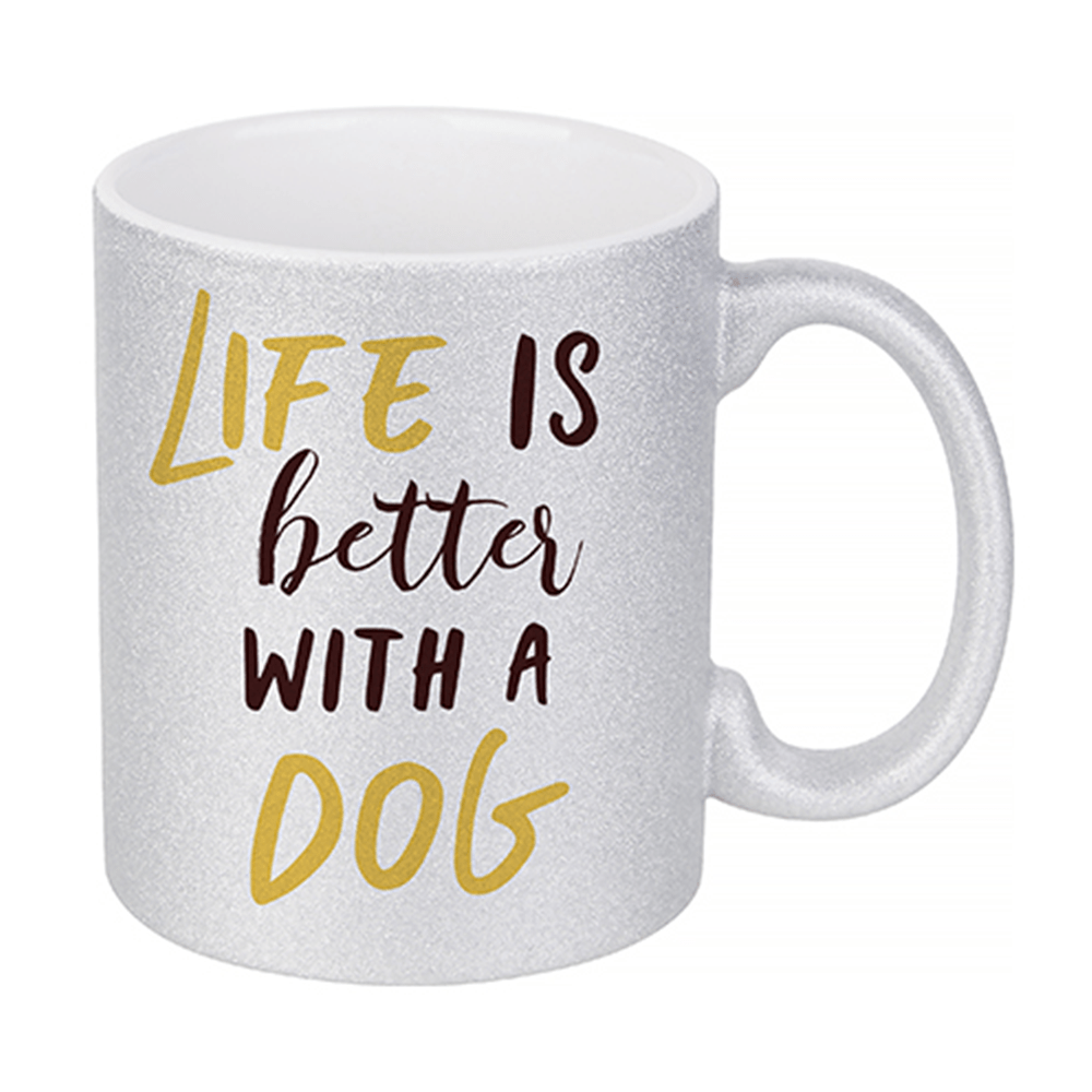 HPN SubliCraft 11 oz. Glitter Sublimation Ceramic Mug - 36 per case - HeatPressNation