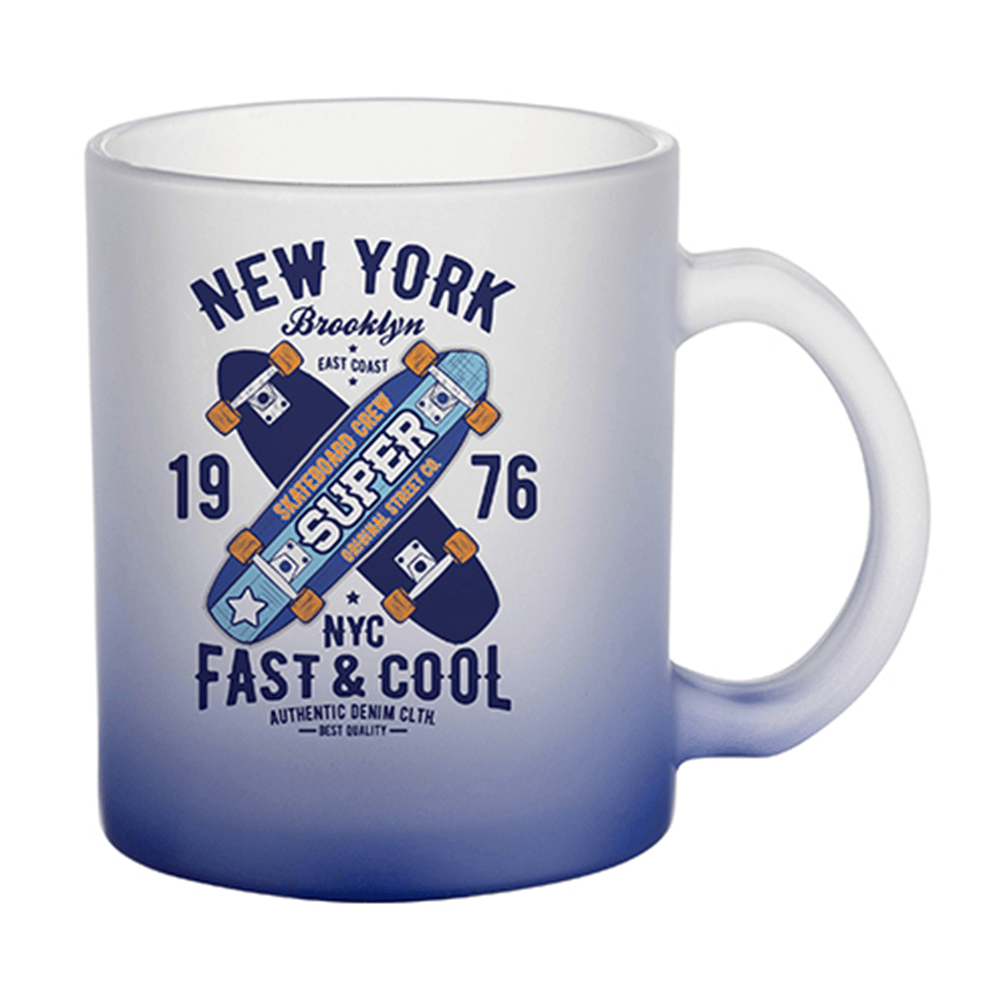 HPN SubliCraft 11 oz. Color Gradient Sublimation Glass Mug - 12 per case - HeatPressNation