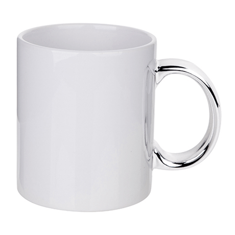 HPN SubliCraft 11 oz. Plated Handle Sublimation Ceramic Mug - 36 per case - HeatPressNation