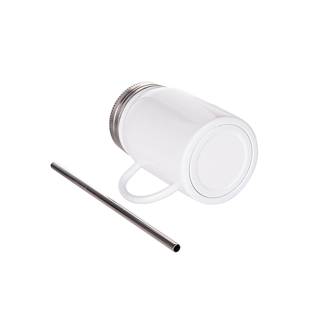 HPN SubliCraft 17 oz. Sublimation Stainless Steel Mason Jar with Straw and Handle - HeatPressNation
