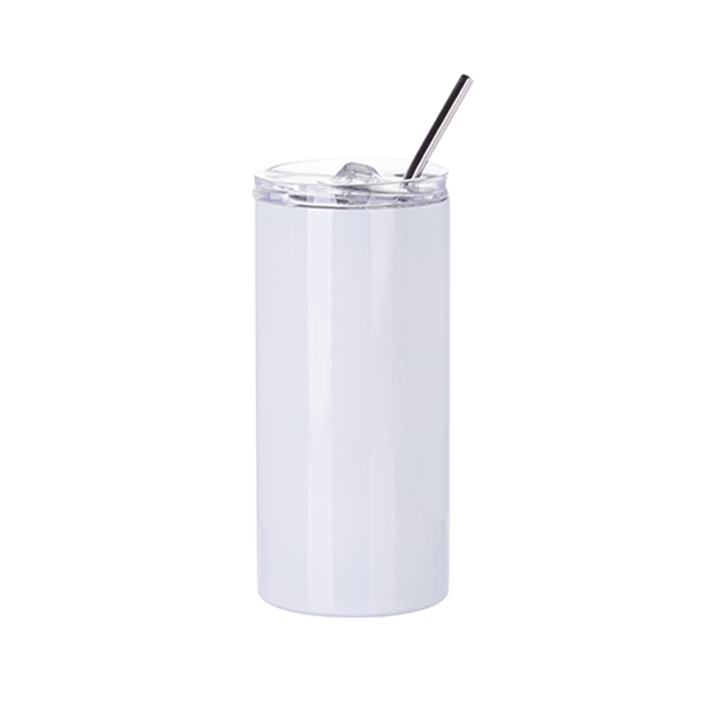 HPN SubliCraft 16 oz. White Sublimation Stainless Steel Skinny Tumbler - HeatPressNation