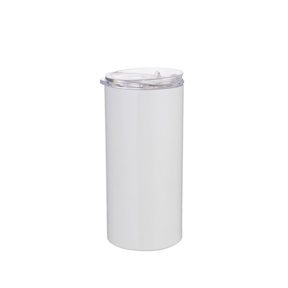 HPN SubliCraft 16 oz. White Sublimation Stainless Steel Skinny Tumbler - HeatPressNation