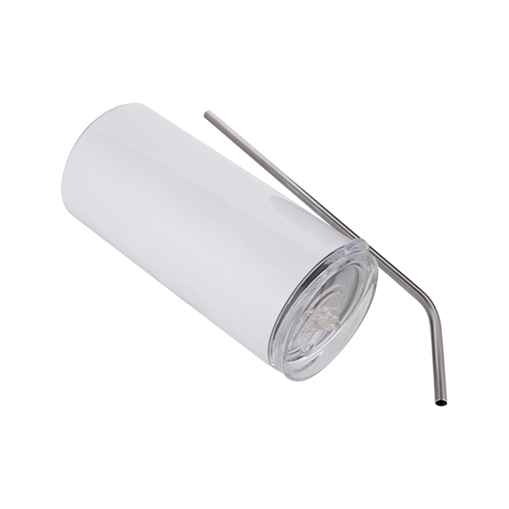 HPN SubliCraft 16 oz. White Sublimation Stainless Steel Skinny Tumbler - HeatPressNation