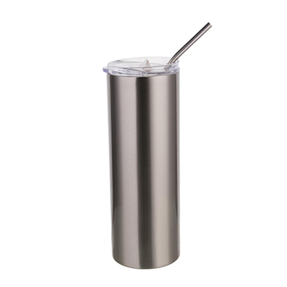 24 Pack Sublimation Tumblers Bulk 20 oz Skinny Straight, Sublimation Blanks  Double Wall Stainless Steel Skinny Tumbler with Lid and Straw, Shrink Wrap