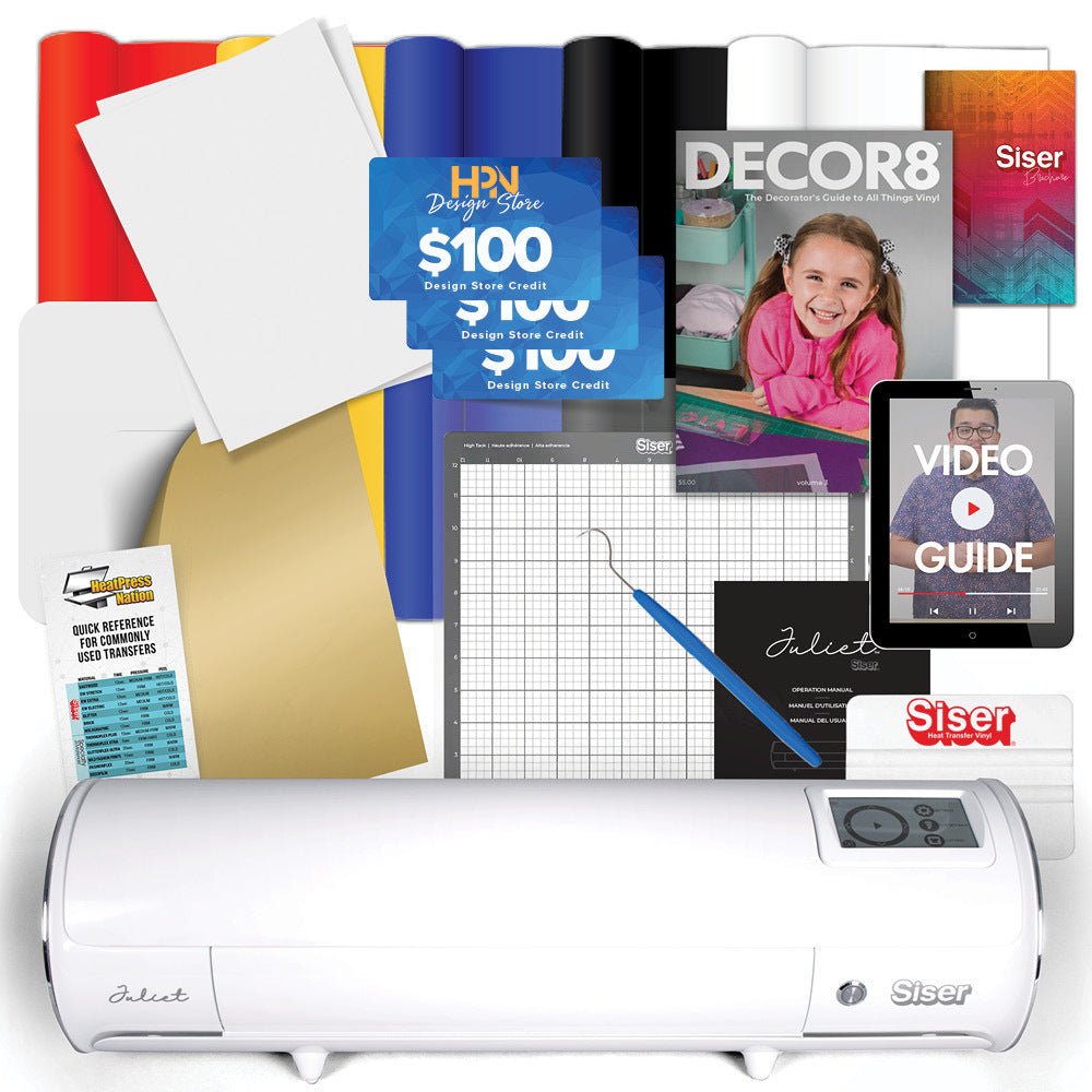 Siser Juliet 12 Vinyl Cutter Bundle with Siser Easyweed HTV and Heat Transfer Paper - HeatPressNation