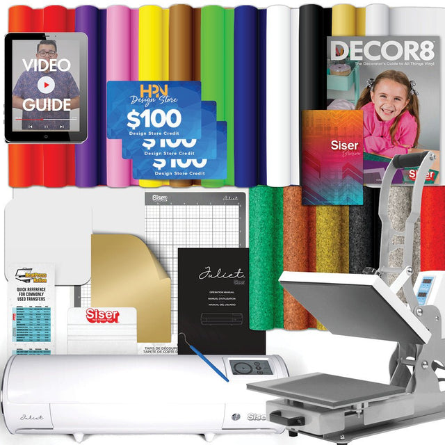 Siser Juliet 12 Vinyl Cutter Bundle with CraftPro Heat Press - HeatPressNation