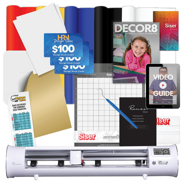 Siser Romeo 24 Vinyl Cutter Bundle with Siser Easyweed HTV and Heat Transfer Paper - HeatPressNation
