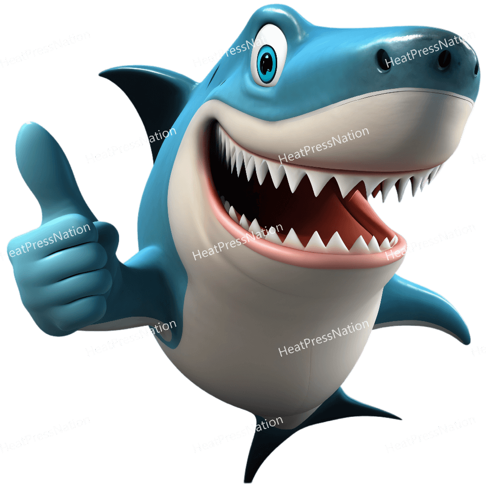 Shark Thumbs Up Design - HeatPressNation