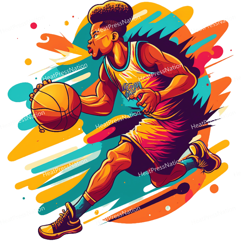 Splatter Basketball Dribble Design - HeatPressNation