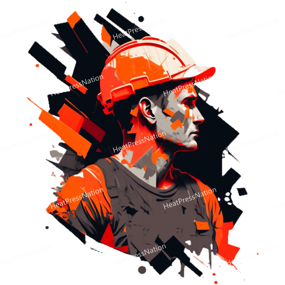 Splatter Construction Red Design - HeatPressNation