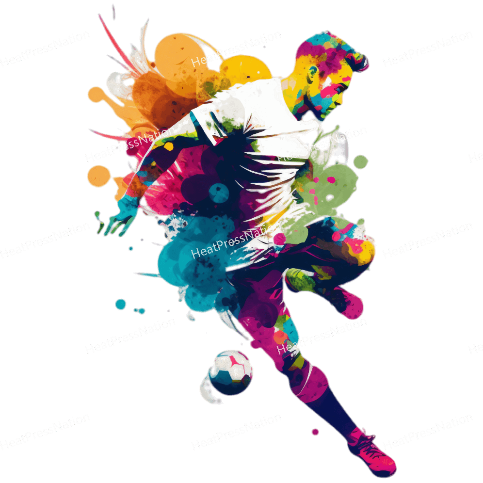 Splatter Soccer Kick Design - HeatPressNation