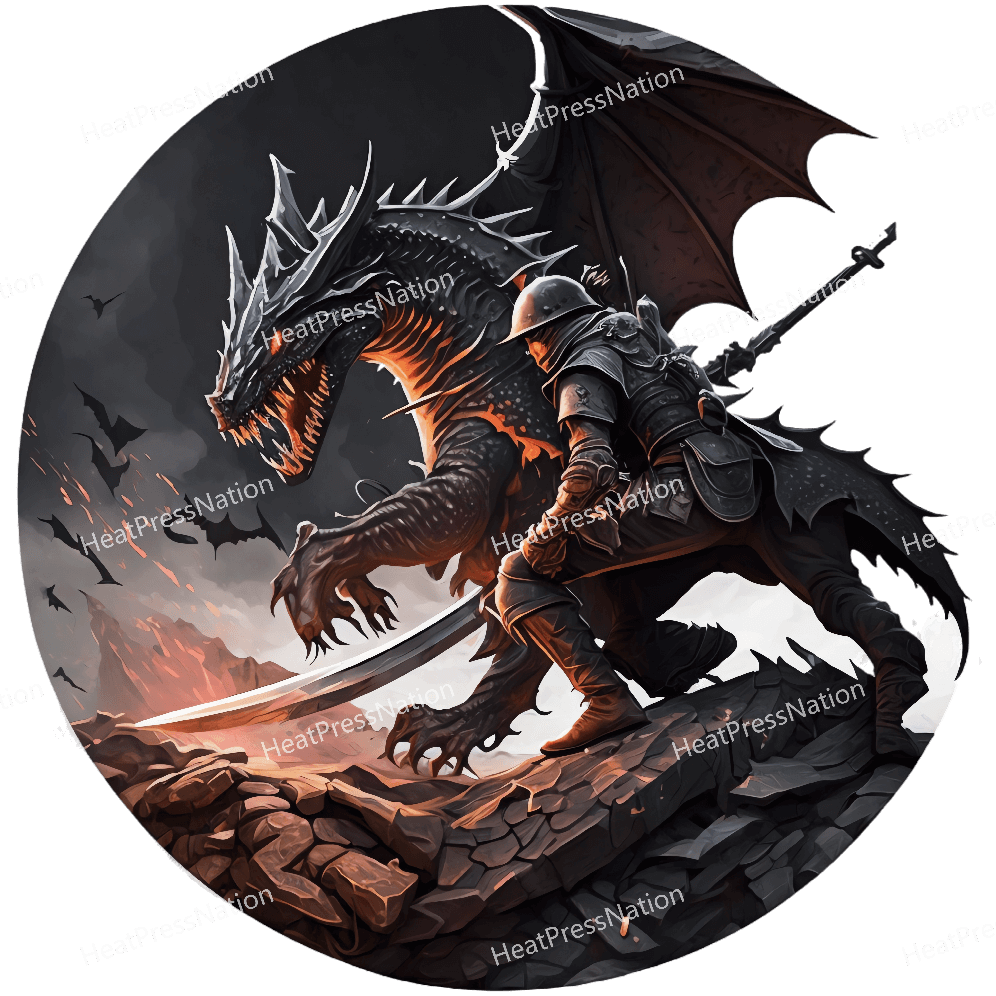 Dragon Fighting Design - HeatPressNation